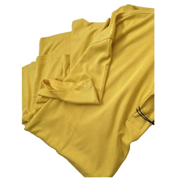Alfani Mens Polo Shirt Short-Sleeve Button Stretch Alfa-Tech Medium Yellow $50 - Picture 3 of 4